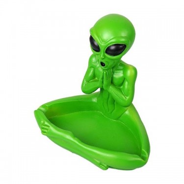 Cenicero Alien Verde Pintado a Mano - GB The Green Brand