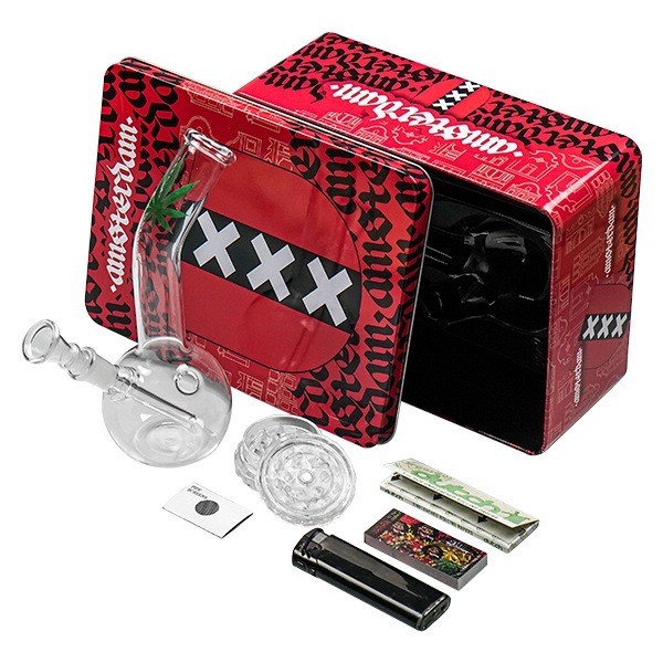 Conjunto Bong com caixa verde 16 cm componentes e caixa