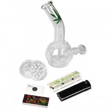 Set Bong con caja Greenline 16 cm componentes sin caja