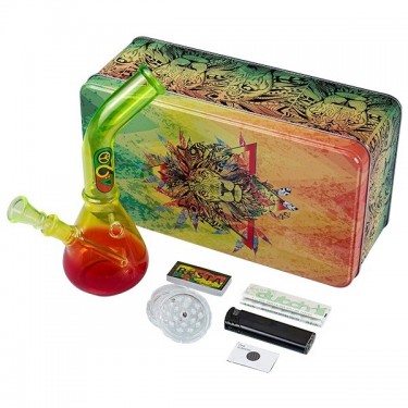 Set Bong Four Twenty Rasta con Caja