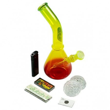 Conjunto Bong Quatro Vinte Rasta com componentes de caixa