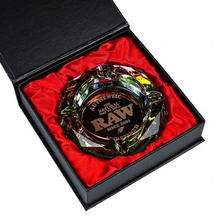Cenicero Raw Cristal rainbow con caja