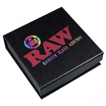 Rainbow RAW Glass Ashtray closed box