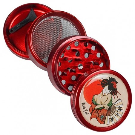 Bong con Maleta Ronin y Geisha Black Leaf grinder