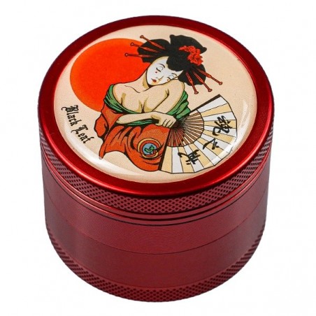 Bong con Maleta Ronin y Geisha Black Leaf grinder cerrado