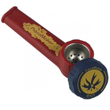 Pipa de silicona pequeña Karma granate