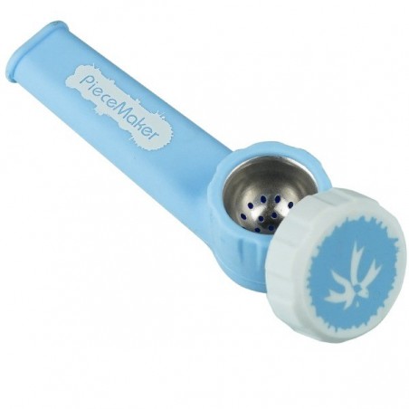 Pipa de silicona pequeña Karma azul