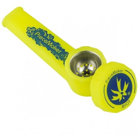 Pipa de silicona pequeña Karma amarilla