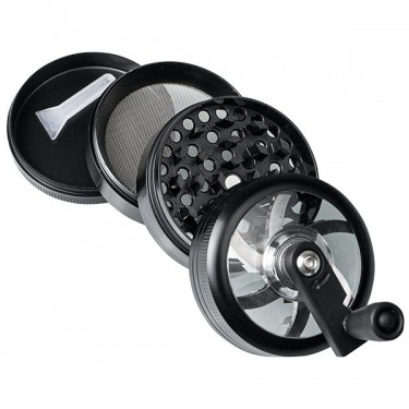 Grinder Manual Negro 51cm 4 Partes abierto
