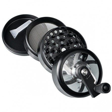 Grinder manuel noir 51 mm 4 parties