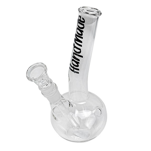 Bong en verre avec embout buccal courbé