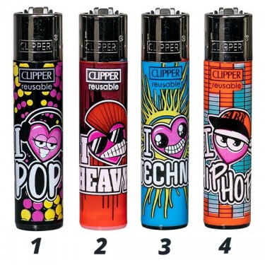Mechero Clipper I Love Music
