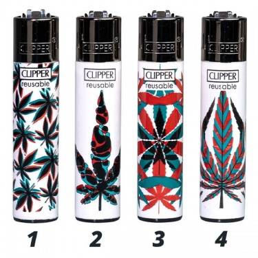 Mechero Clipper Neon Leaves 4