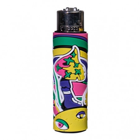 Mechero Clipper con Funda de Silicona Mush World 1 Mechero Clipper con Funda de Silicona Mush World 1