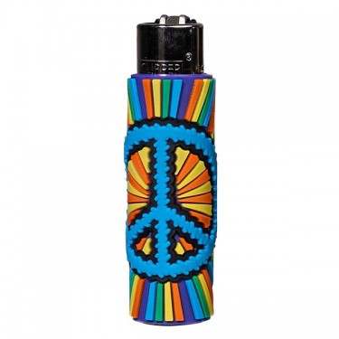 Mechero Clipper Hippie Passion 3 con Funda de Silicona 1