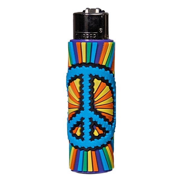 Mechero Clipper Hippie Passion 3 con Funda de Silicona 1