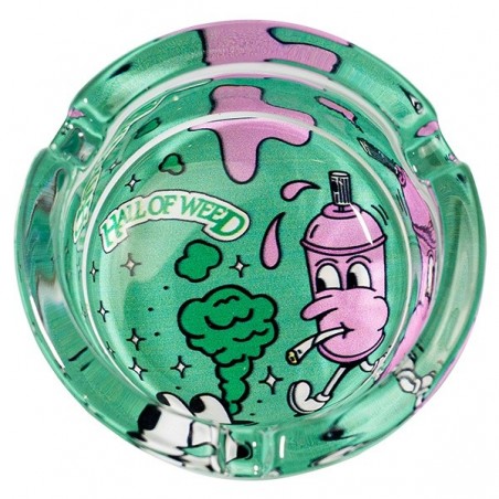 Posacenere di Vetro Hall of Weed Verde - GB The Green Brand