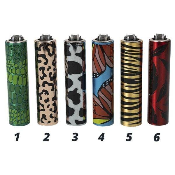 Mechero Clipper Mini con Funda de Metal Zoo Skins