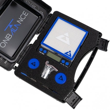 Báscula 710-Pro Kit Extracciones (100G X 0.01G) componentes y maletín abierto