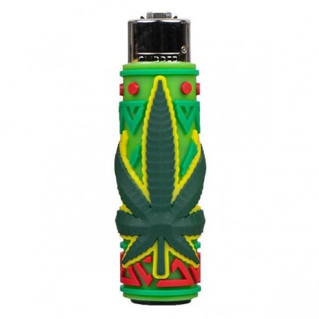 Mechero Clipper con Funda de Silicona Vibrant Weed Mechero Clipper con Funda de Silicona Vibrant Weed