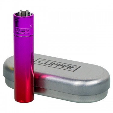 Mechero Clipper de Metal Pink Gradient + Cajita