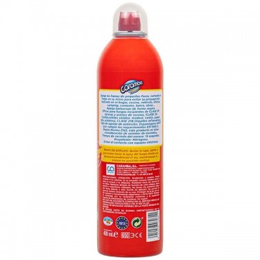 Caramba Incipient Fire Barrier Rated Foam 'Apaga' label