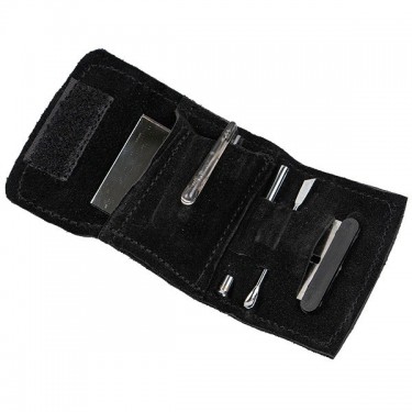 Snorting Kit, black velcro case. - GB