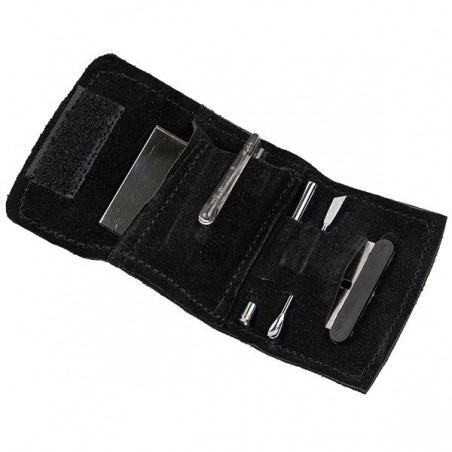 Snorting Kit, black velcro case. - GB