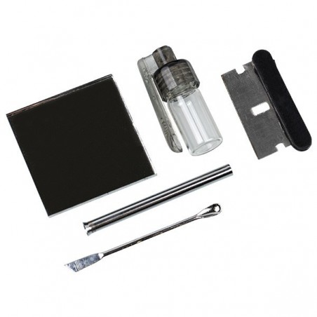 Snorting Kit, black velcro case. - GB
