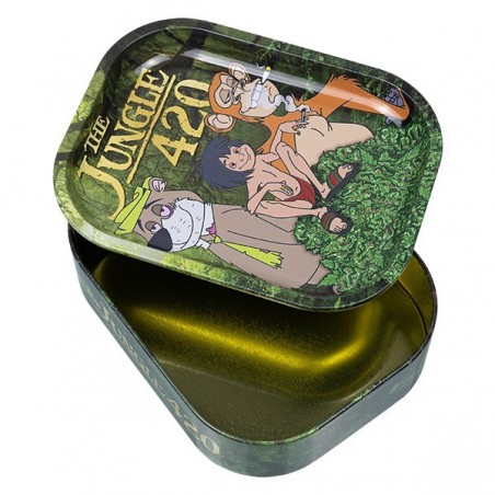Caja de Metal con Bandeja de Liar 'The Jungle 420' Caja de Metal con Bandeja de Liar 'The Jungle 420'