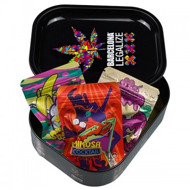 Pack CBD Indoor Selection + Caja de Metal con Bandeja de Liar 'Legalize'