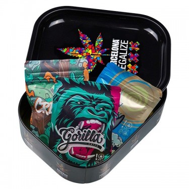 CBD Indoor Selection Pack + Metal Box with a Rolling Tray - GB The Green Brand