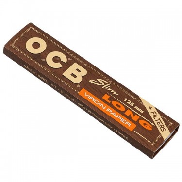 OCB Virgin Slim Long Papers + Tips closed