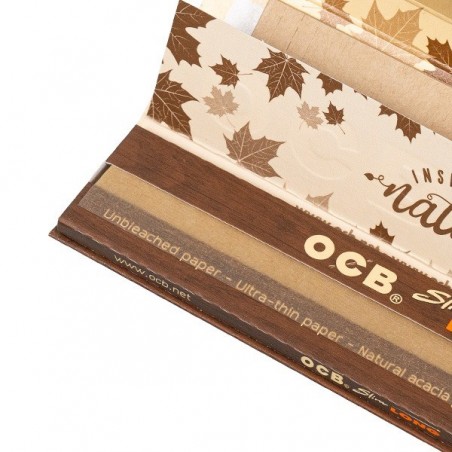 OCB Virgin Slim Long Papers + Tips open