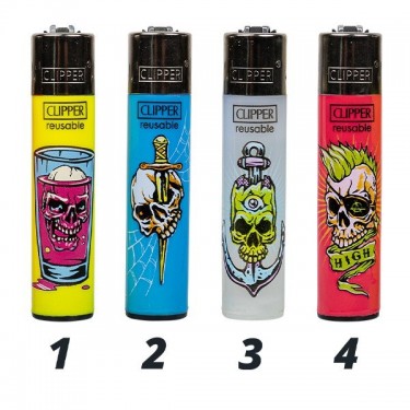 Mechero Clipper Bone Portraits