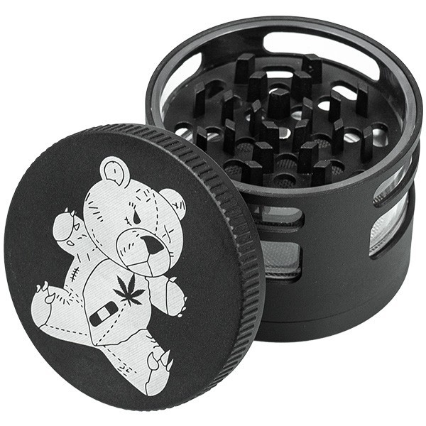 Grinder Magnético Oso 4 Partes abierto