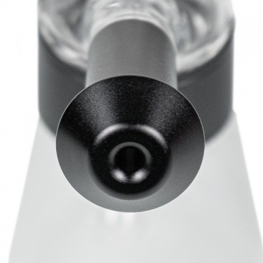 Glass and Aluminum Bubbler 11.5 cm black mouthpiece