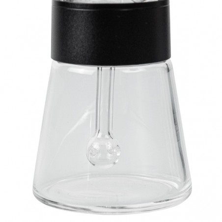 Glass and Aluminum Bubbler 11.5 cm black bubbler