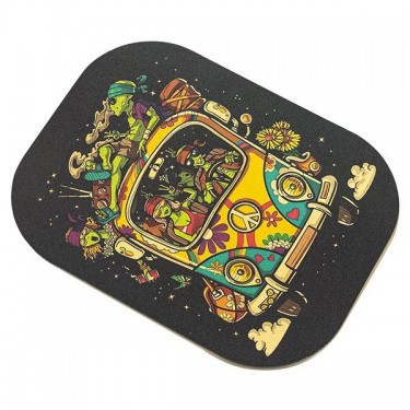 Vassoio Piccolo per Rollare con Tappo 'Hippie Bus' - GB The Green Brand