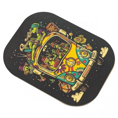 Vassoio Piccolo per Rollare con Tappo 'Hippie Bus' - GB The Green Brand