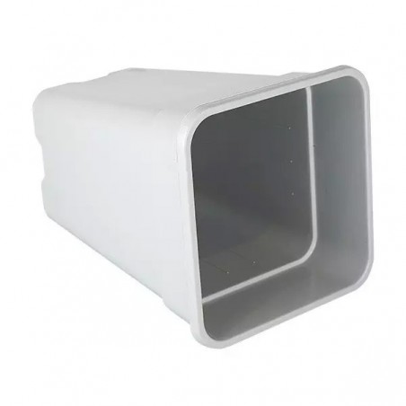 White Square Plant Pot tilted