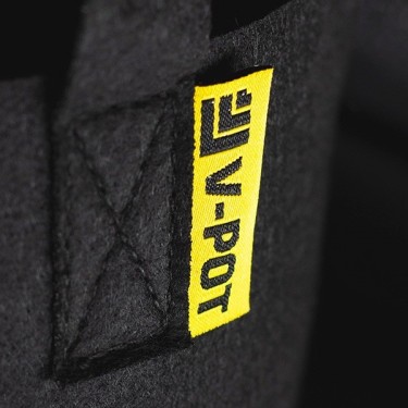Maceta V-Pot de Tela - Negra logo