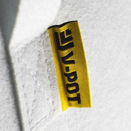 Maceta V-Pot de Tela Blanca logo