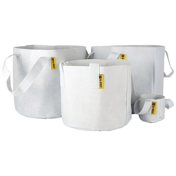 Maceta V-Pot de Tela Blanca