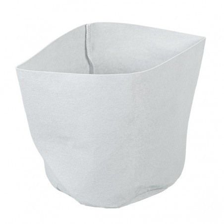 Pots en tissu blanc détail