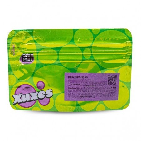 Flores de CBD Xuxes 'Green Berry' parte trasera envase