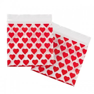 Bolsa Zip 50x50mm Corazón