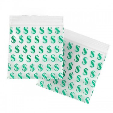 Bolsa Zip 50x50mm Dólar
