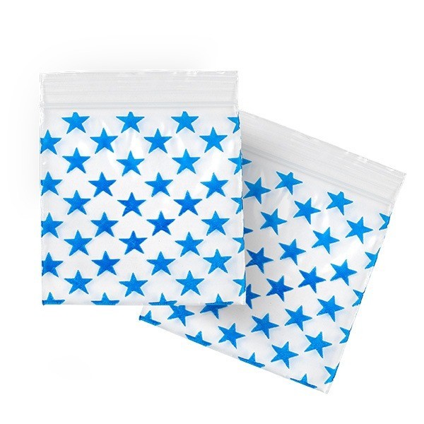 Bolsa Zip 50x50mm Estrellas