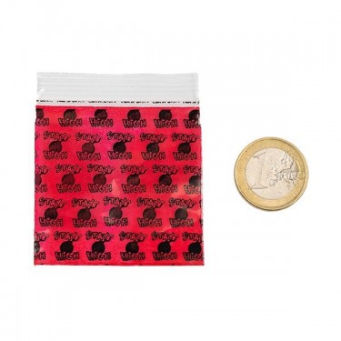 Bolsa Zip 50x50mm Stay High comparativa tamaño